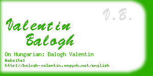 valentin balogh business card